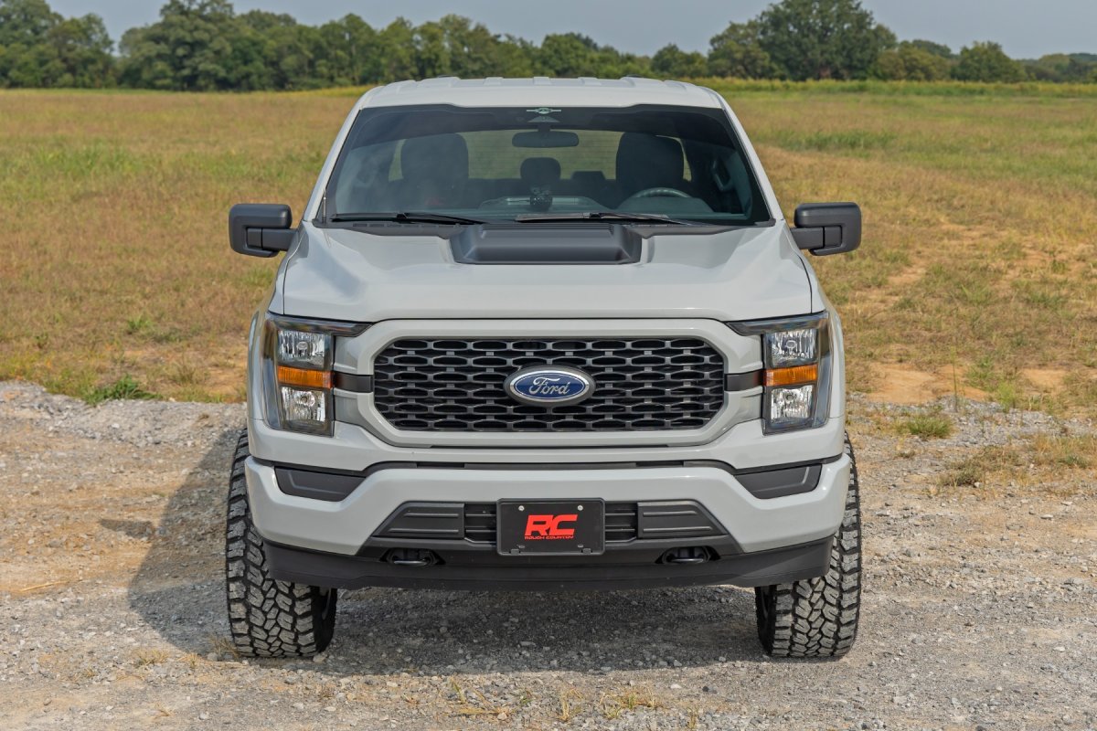 Ford F-150 Hood Scoop - Rough Country - Avalanche Gray - '21-'24